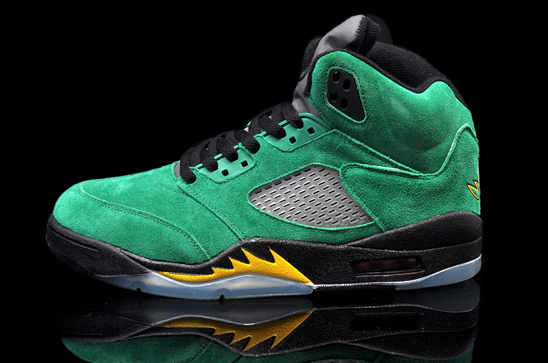Air Jordan 5 Mens Shoes Green/Black Online